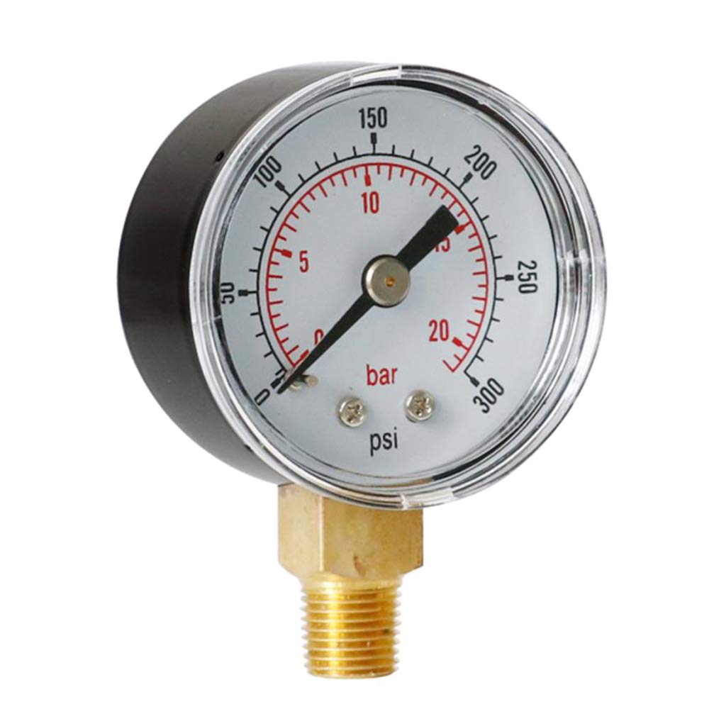 Suction Pressure Guage Model GES, Direct Mounting type, Range: -30in Hg-300psi/ -1-20bar(Dual scale type psi &amp; bar), Dial size: 100mm, Full SS, 1/4&quot;NPT Bottom Connection, with liquid filled - MASS